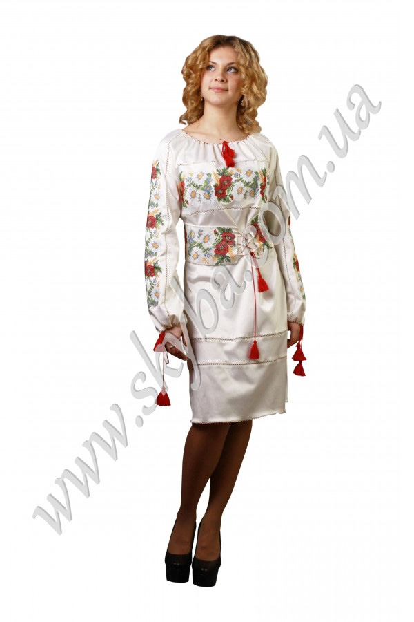 Жіноча сукня СК6121 на довгий рукав з поясом-корсетом