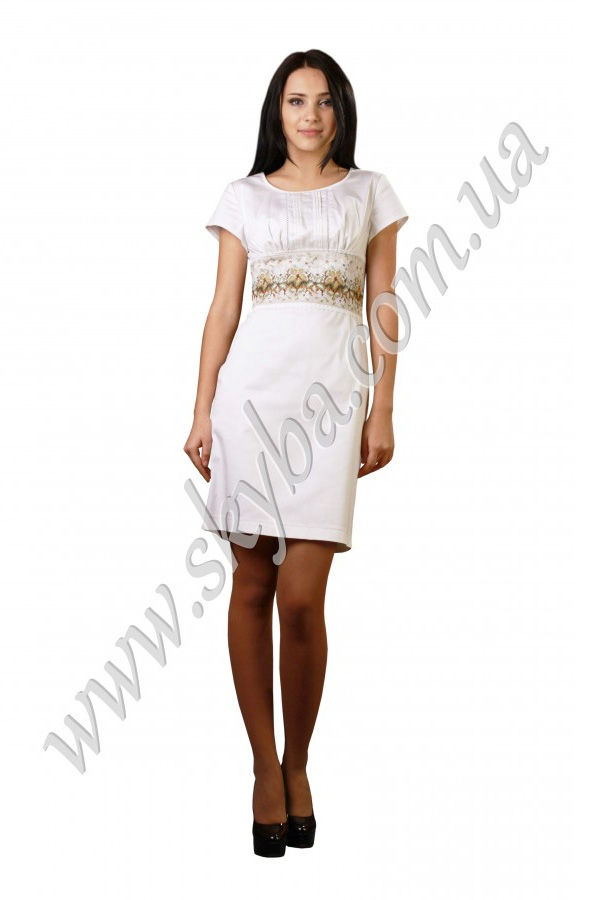 Жіноча сукня СК6133 з широким вишитим поясом