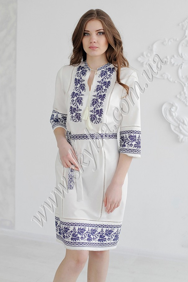 Женское платье СК6173 с орнаментом "виноградная лоза"