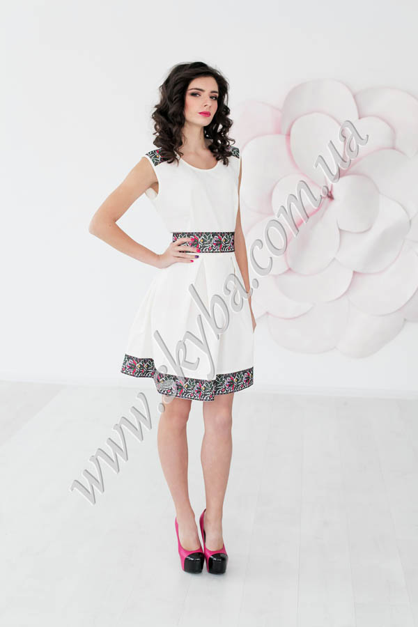 Женское платье СК6393с цветочным узором